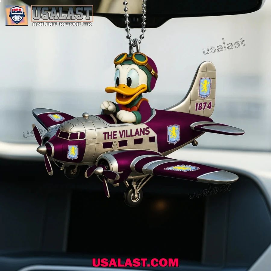 Aston Villa x Donald Duck Christmas Hanging Ornament