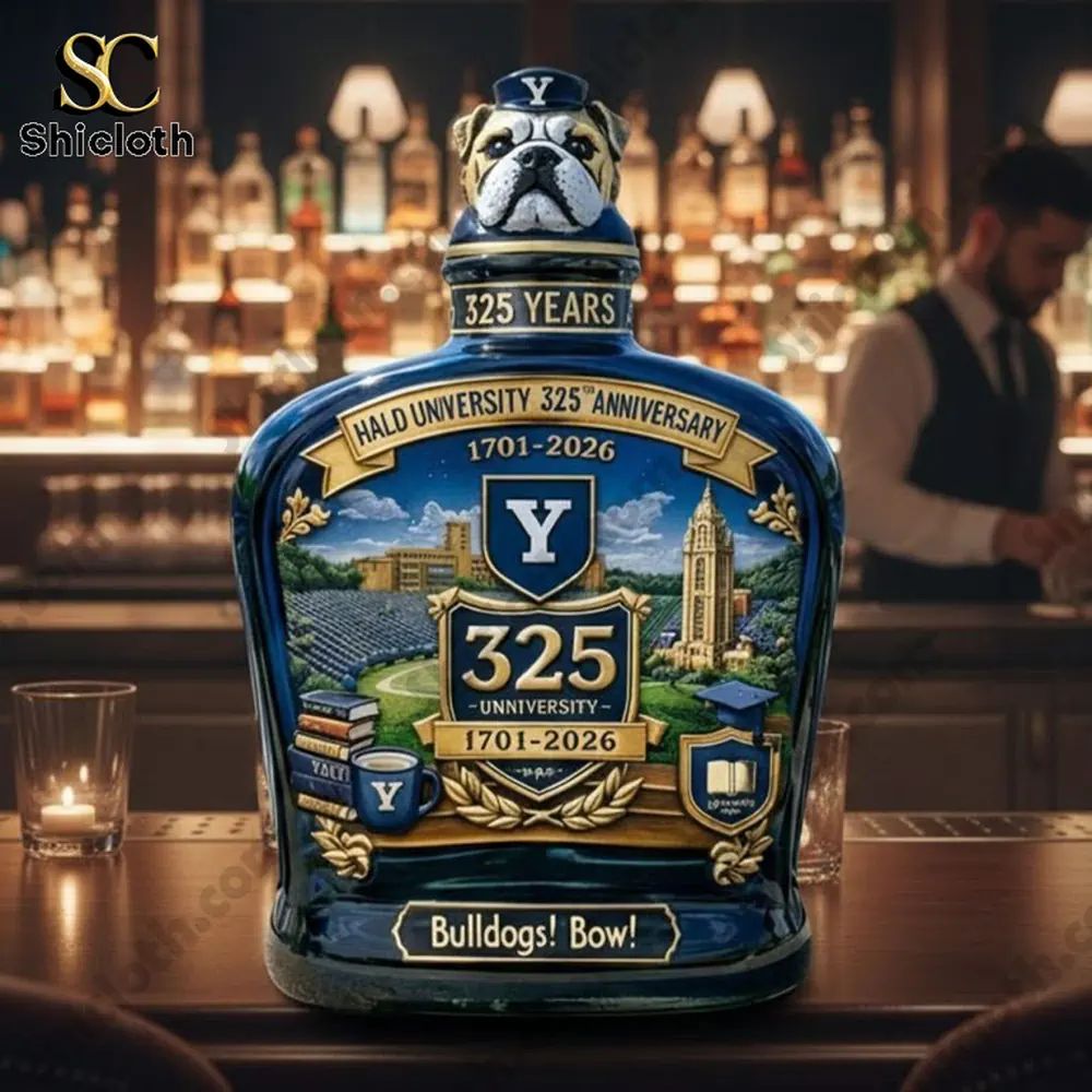 NEW Yale University 325Th Anniversary 2026 Bulldogs Whiskey Bottle