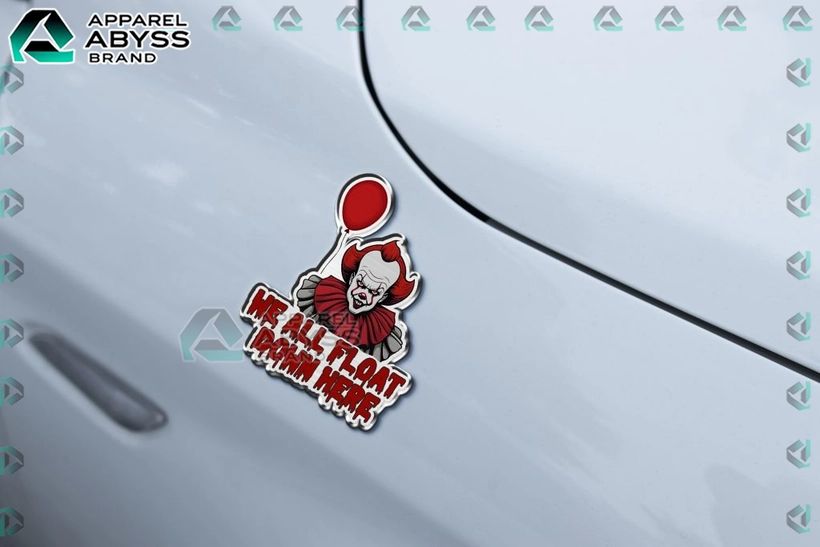 Pennywise Halloween Edition 3D Car Name Emblem Sticker