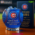 Chicago Cubs 150th Anniversary Wine Glass