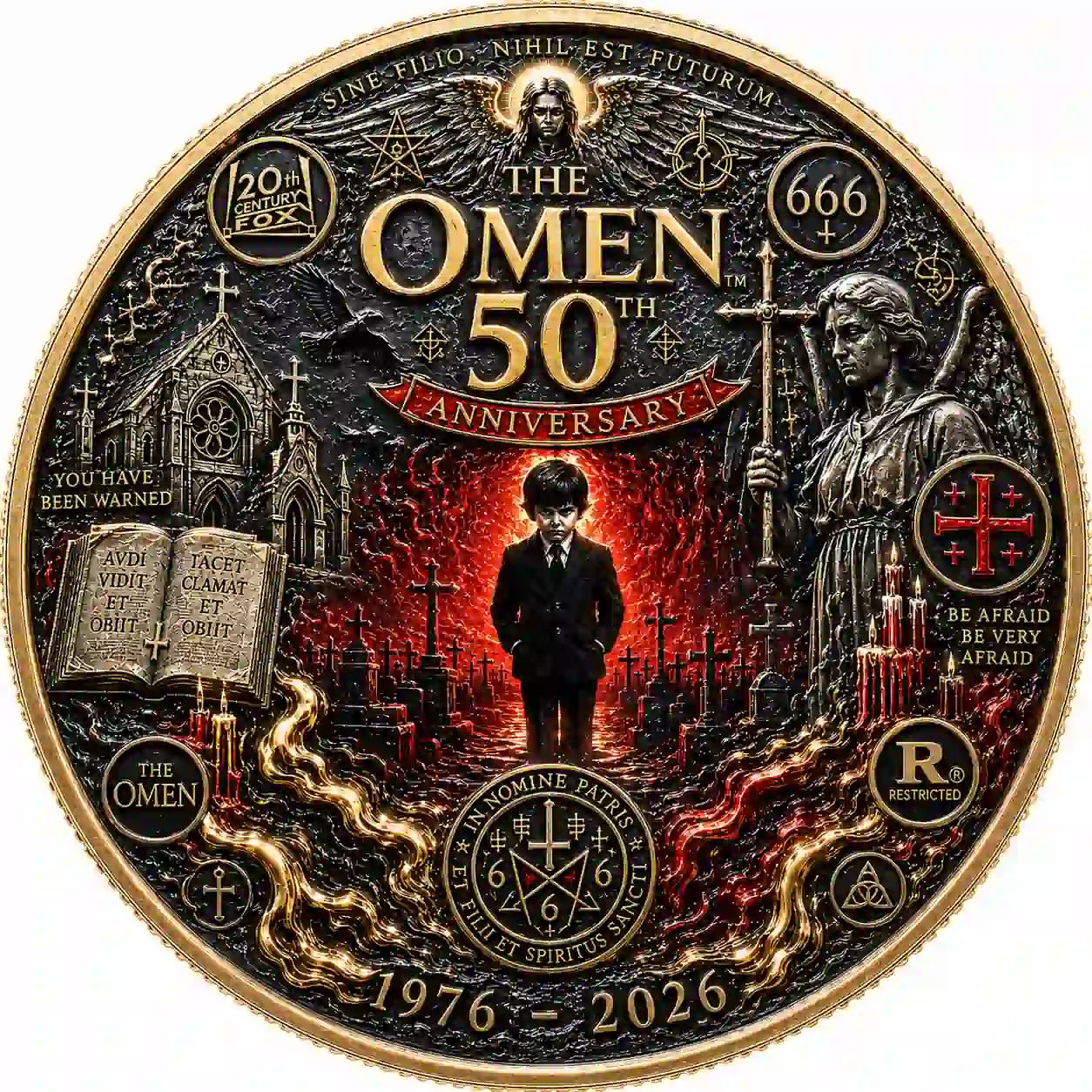 The Omen 50th Anniversary Collector Proof Coin