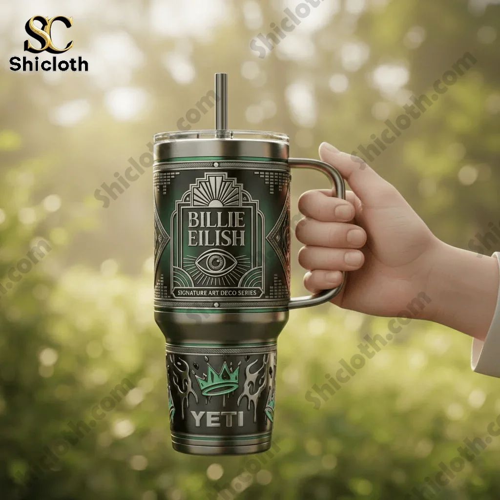 Billie Eilish 40Oz Yeti Tumbler With Handle