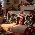 New York Jets Christmas Plush Pillow