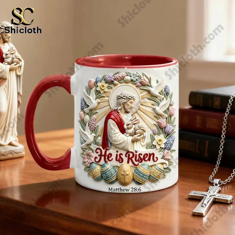 He is Risen Easter Ceramic Mug