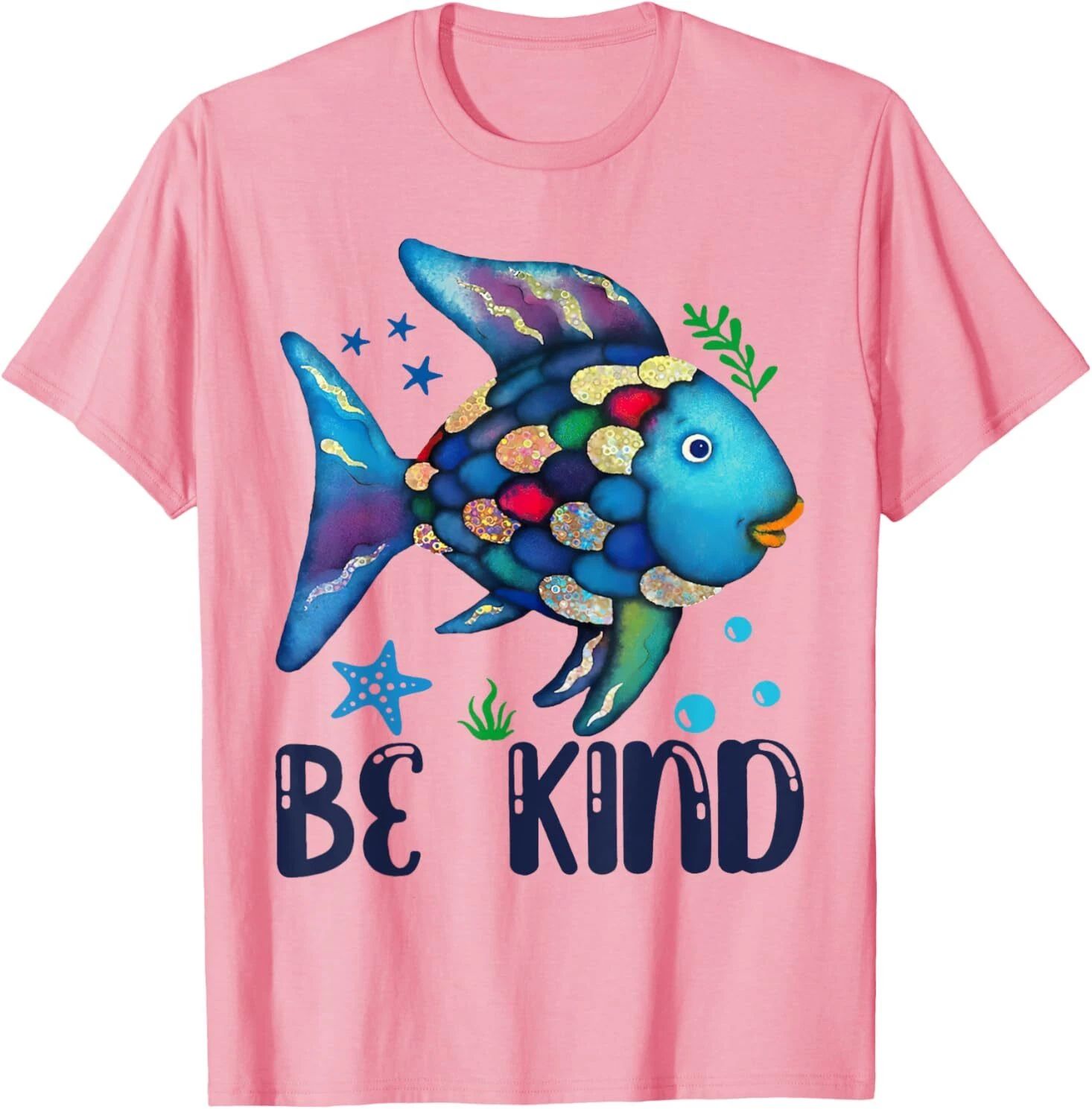Be Kind Rainbow Fish Teacher Life Back To School Teaching T-Shirt