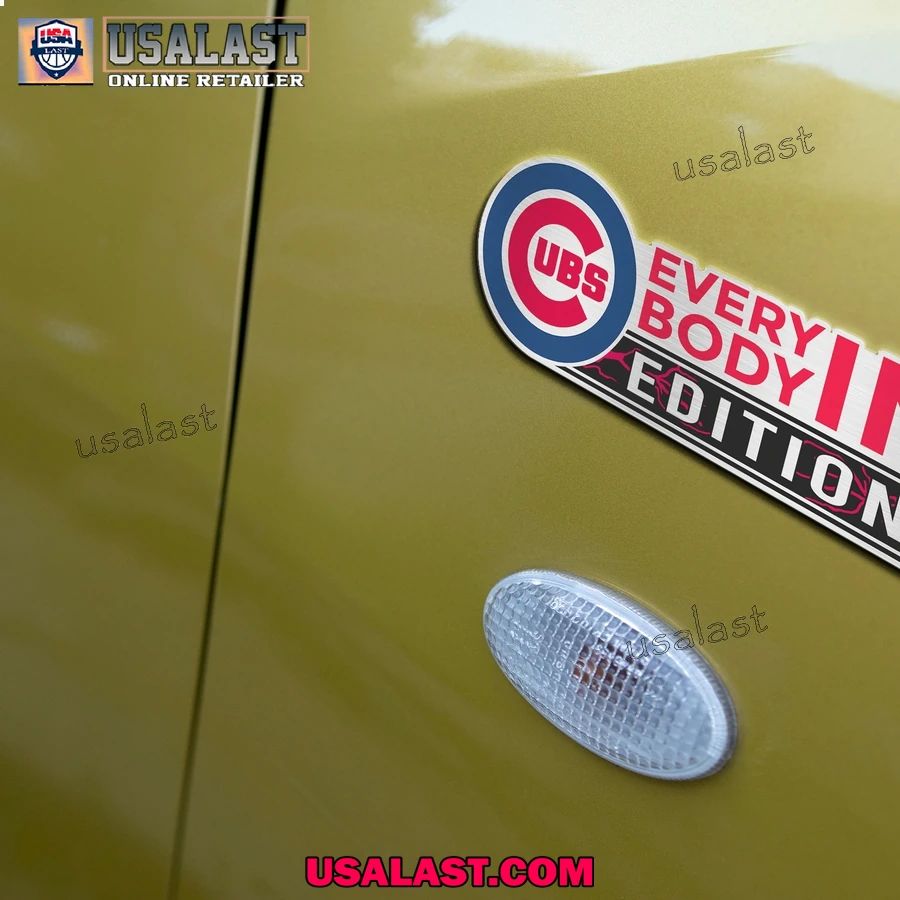 Chicago Cubs Edition Engraved Car Name Badge