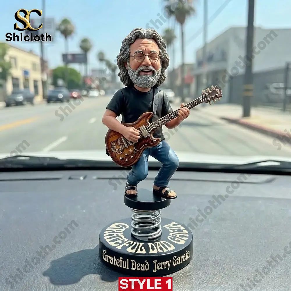 Grateful Dead Jerry Garcia Decor Car Dashboard Bobblehead