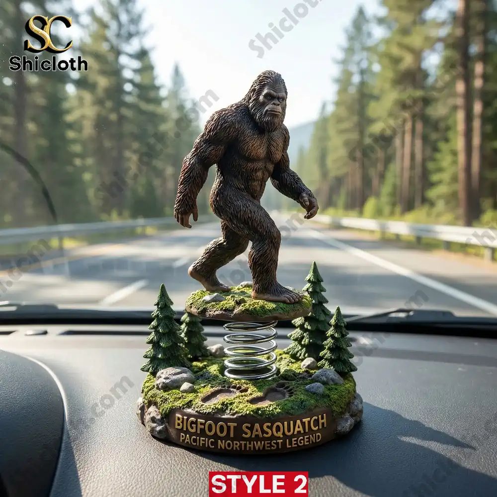 Bigfoot Sasquatch Pacific Northwest Decor Car Dashboard Bobblehead