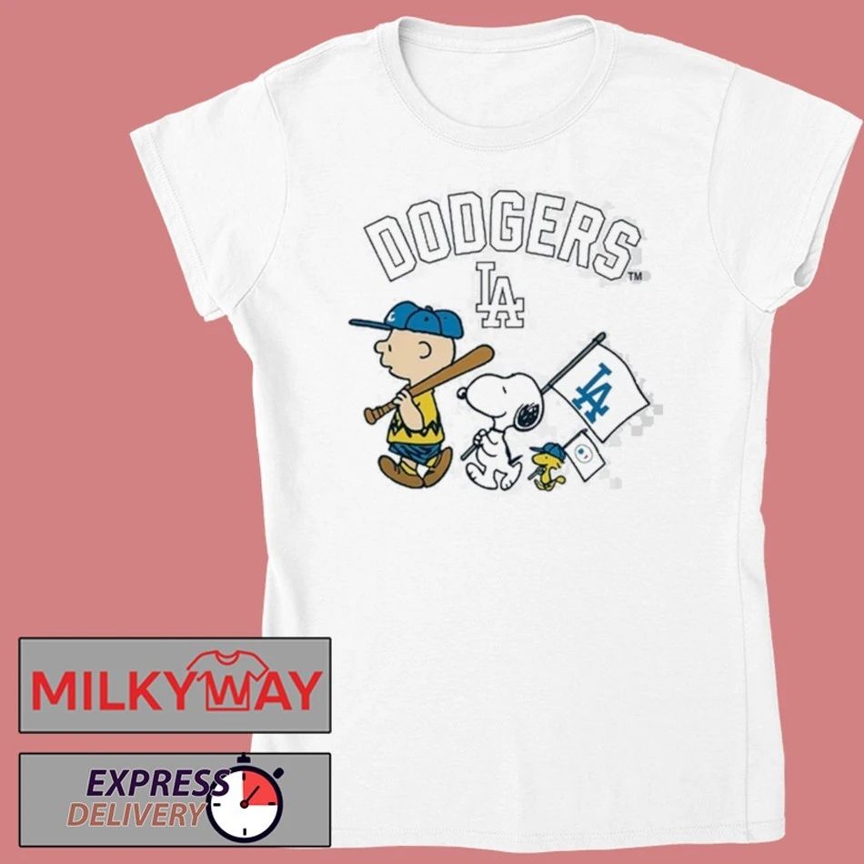 Los Angeles Dodgers Peanuts Flag Shirt