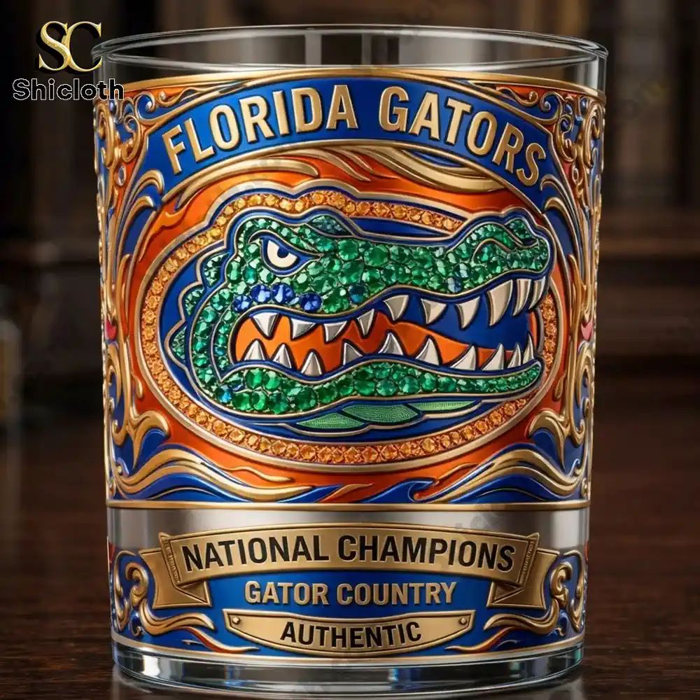 Florida Gators National Champions Gator Country Whiskey Glass
