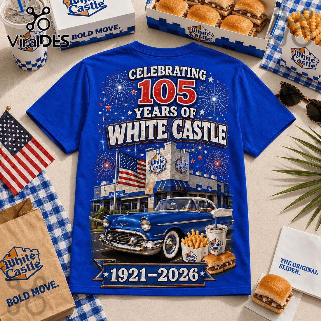 White Castle 105th Anniversary Royal Blue T-Shirt