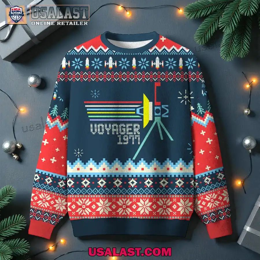 NASA Voyager Spacecraft Ugly Christmas Sweater