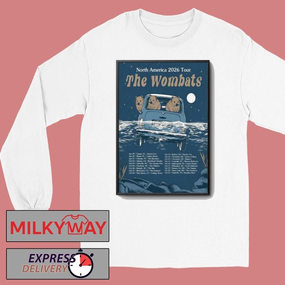 The Wombats North America 2026 Shows Poster shirt