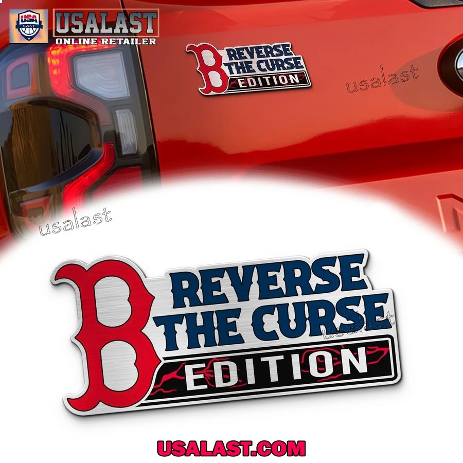Boston Red Sox Edition Engraved Car Name Badge