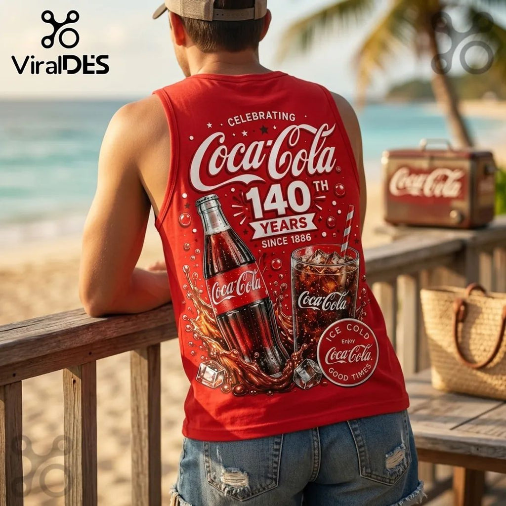 Coca Cola 140th Anniversary V-Neck Tank Top