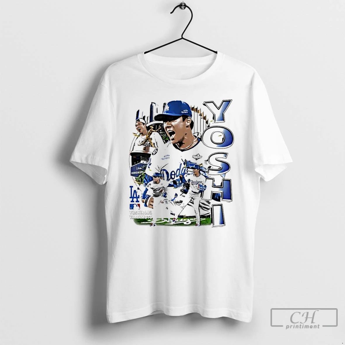 Premium Yoshinobu Yoshinobu Yamamoto La Dodgers Player Collage Vintage T Shirts