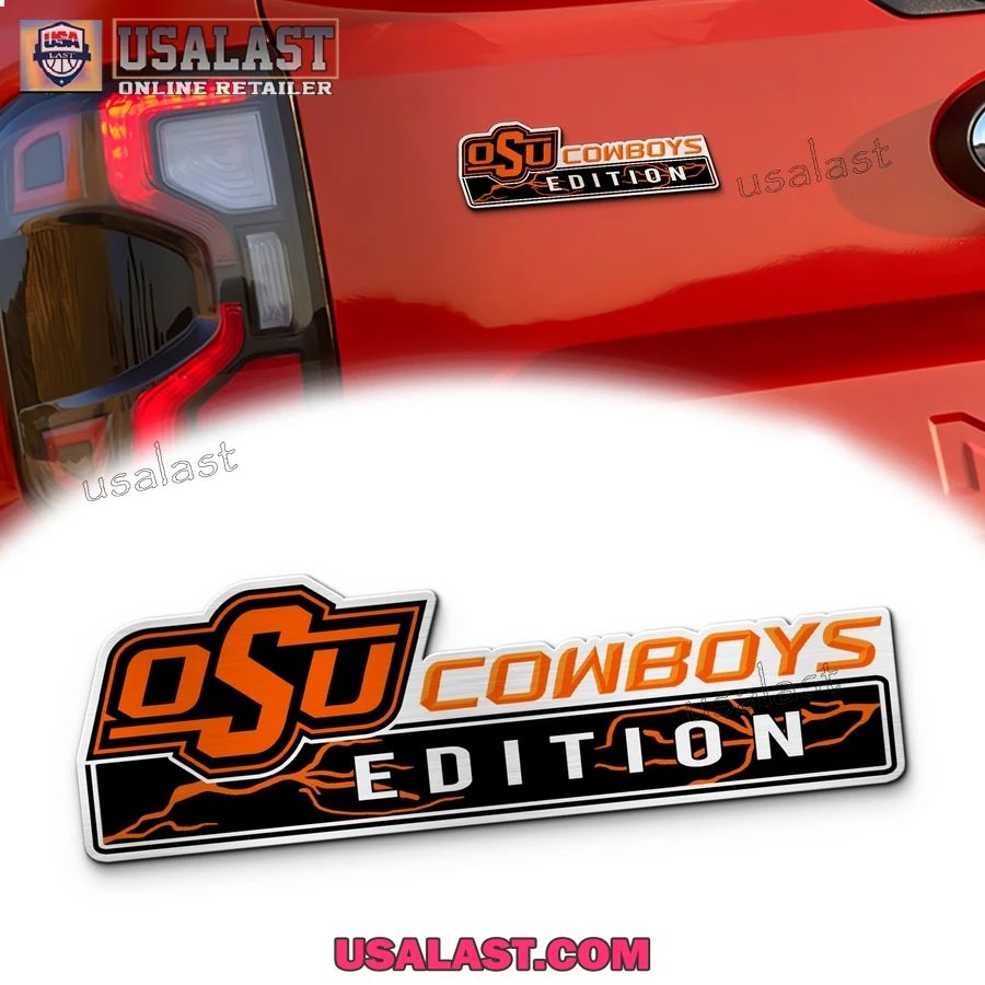 Oklahoma State Cowboys Edition 3D Car Badge Sticker