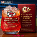 Kansas City Chiefs 65th Season Anniversary Wine Glass