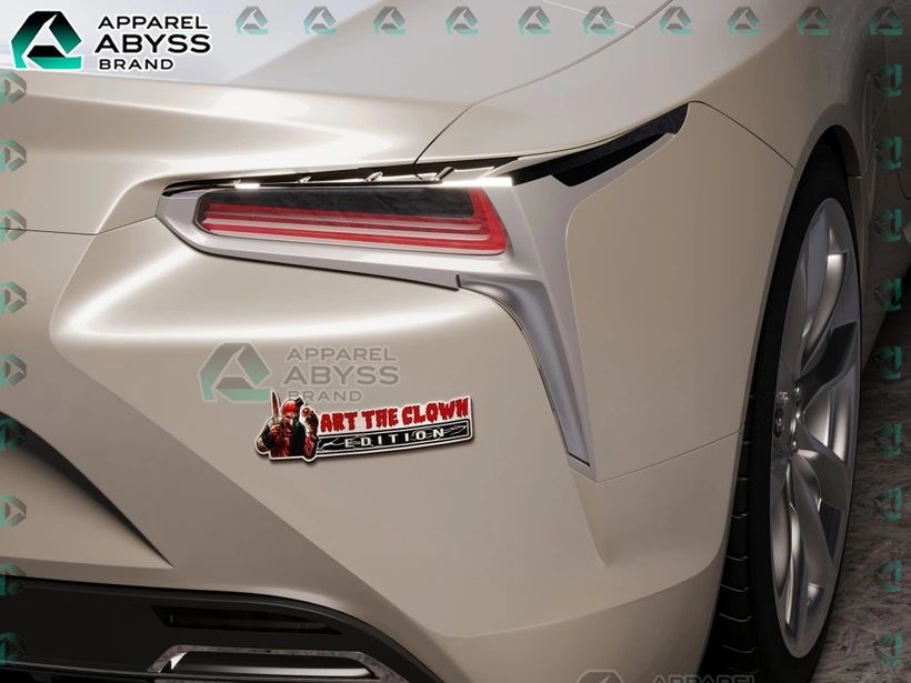 Art the Clown Edition 3D Car Name Emblem Sticker