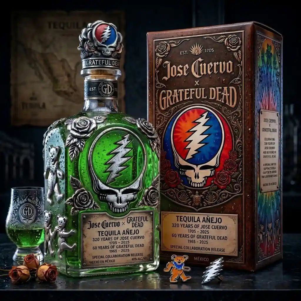 Jose Cuervo 320th x Grateful Dead 60th Anniversary Collector’s Whiskey Bottle