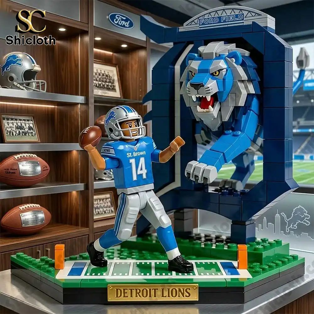 Detroit Lions Amon Ra St Brown Nfc North Champions Brick Block 2026