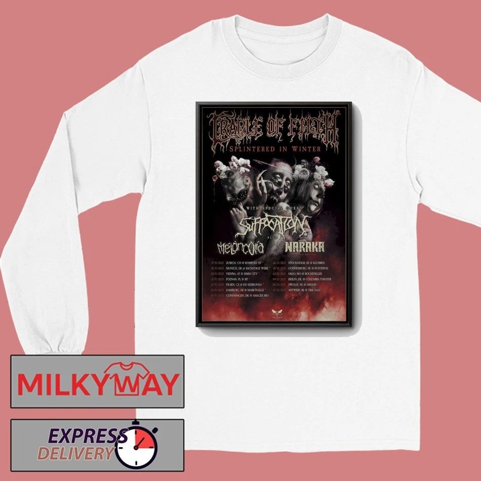 Suffocation Splintered In Winter Tour 2025 Poster shirt