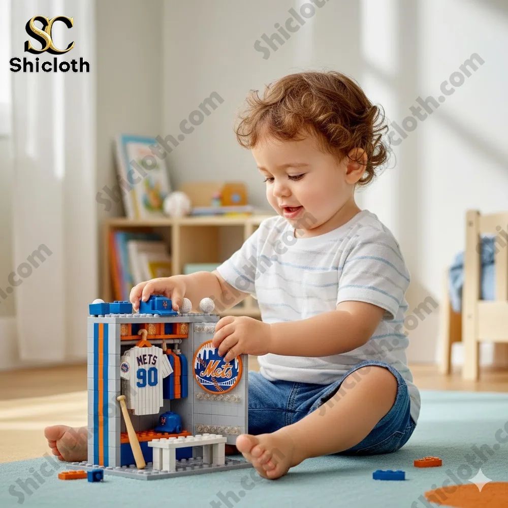 New York Mets Locker Room Building Blocks