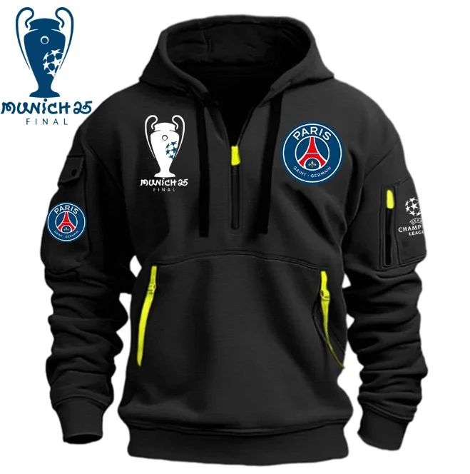 Paris Saint Germain 2025 Champions League Heavy Zip Hoodie