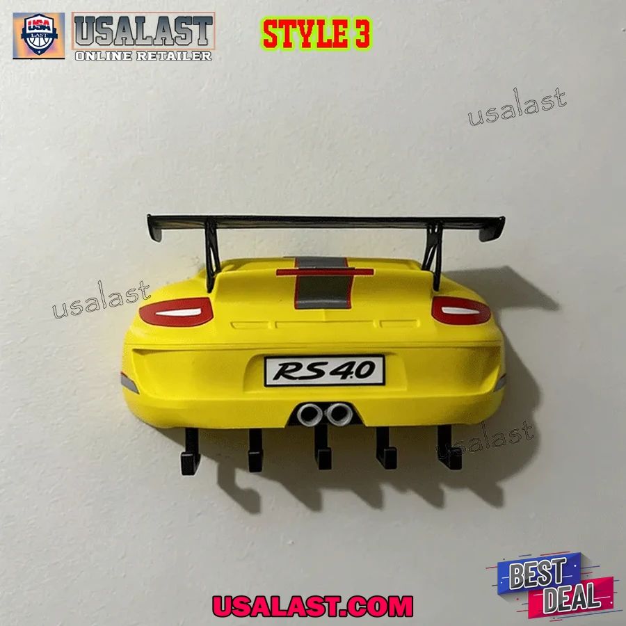 Personalized Porsche 911 Key Hanger, Wall Key Holder
