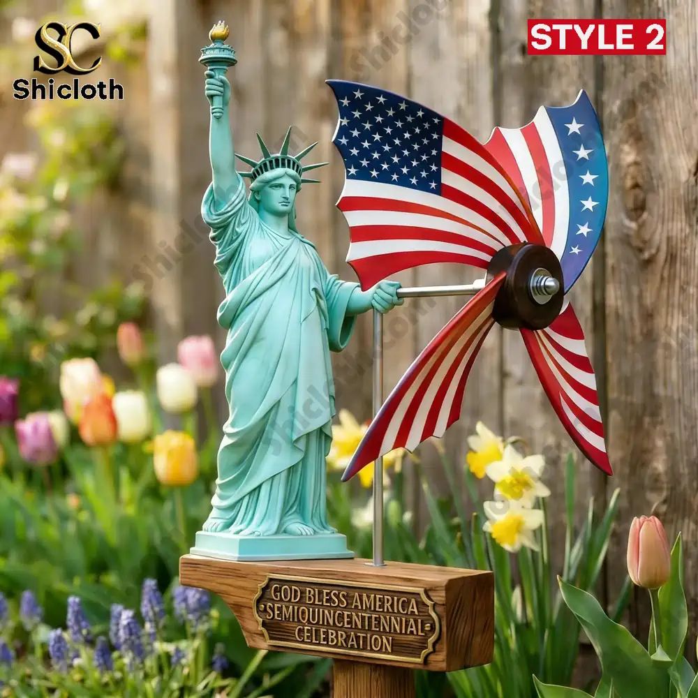 US 250th Anniversary Garden Wind Spinner