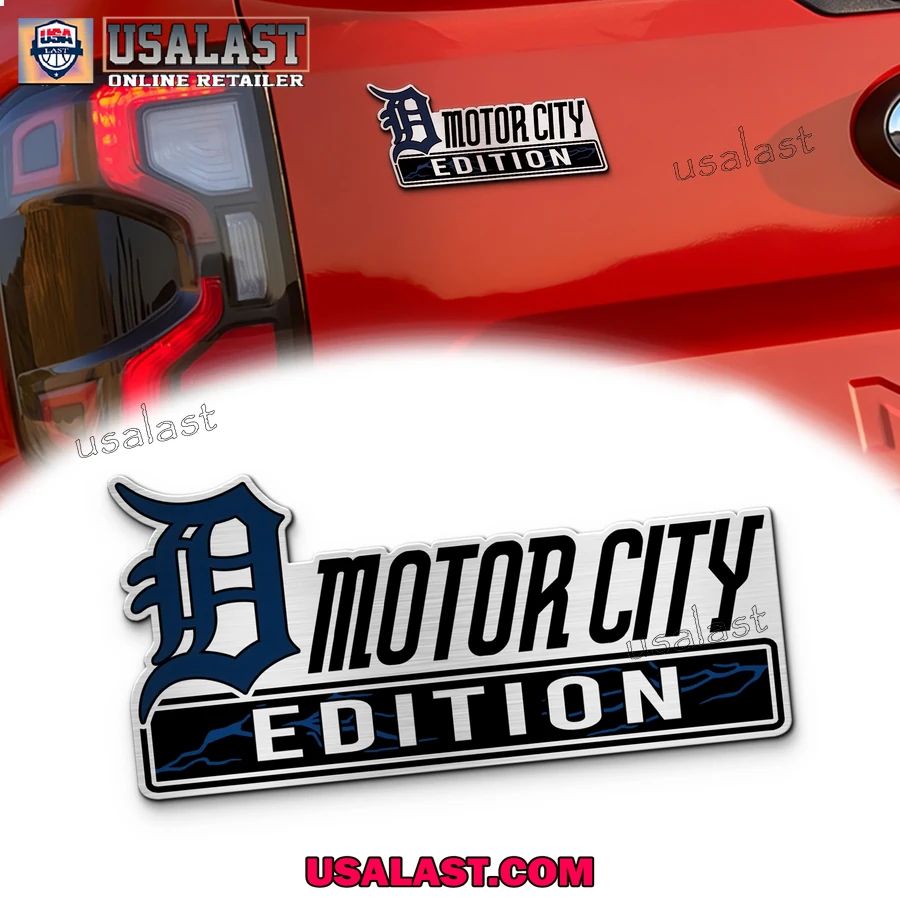 Detroit Tigers Edition Engraved Car Name Badge