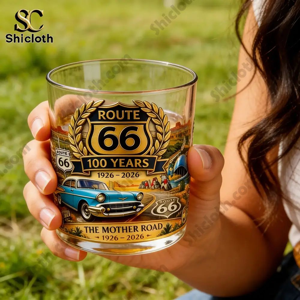 U.S. Route 66 Centennial Commemorative Whiskey Glass