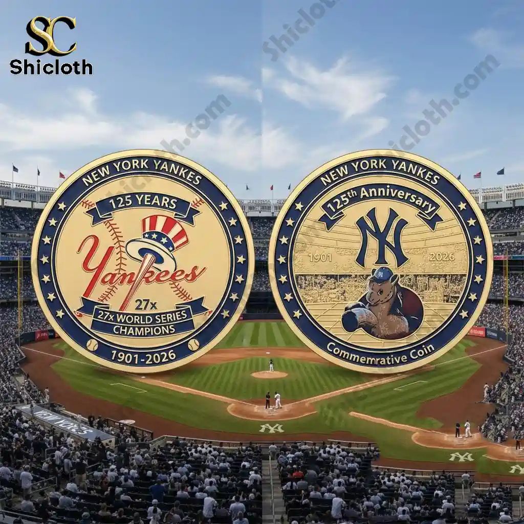 New York Yankees 125th Anniversary 27x World Series Champions Commemorative Coin