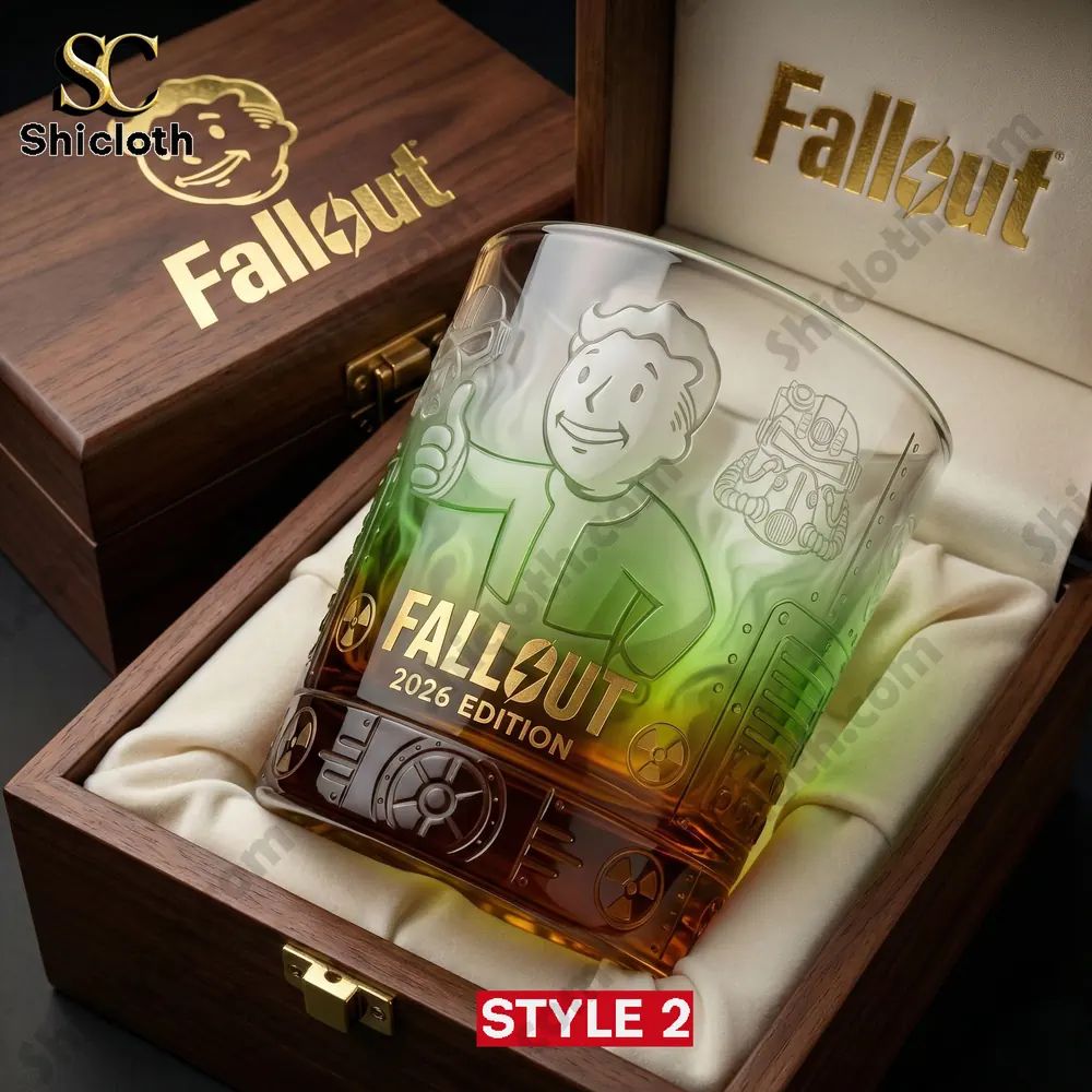 Fallout T-51 Power Armor Wasteland Collector Whiskey Glass