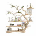 Tree Branch Bookshelf – Live Edge Floating Bookcase, Solid Wood Rustic Decor & Nature-Inspired Display