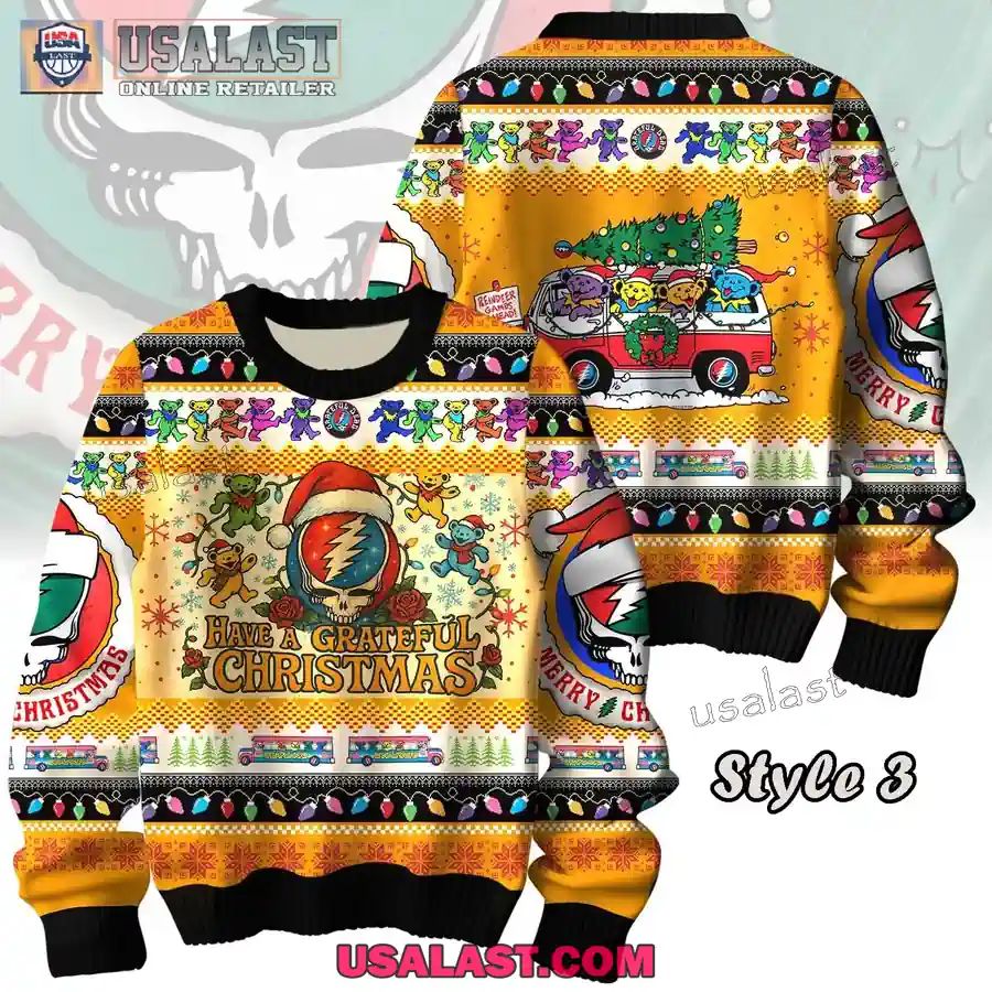 Grateful Dead Dancing Bear Ugly Christmas Jumper
