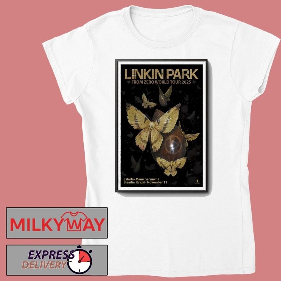 Linkin Park Nov 11 2025 Arena BRB Mané Garrincha Brasília Brazil Tour Poster shirt