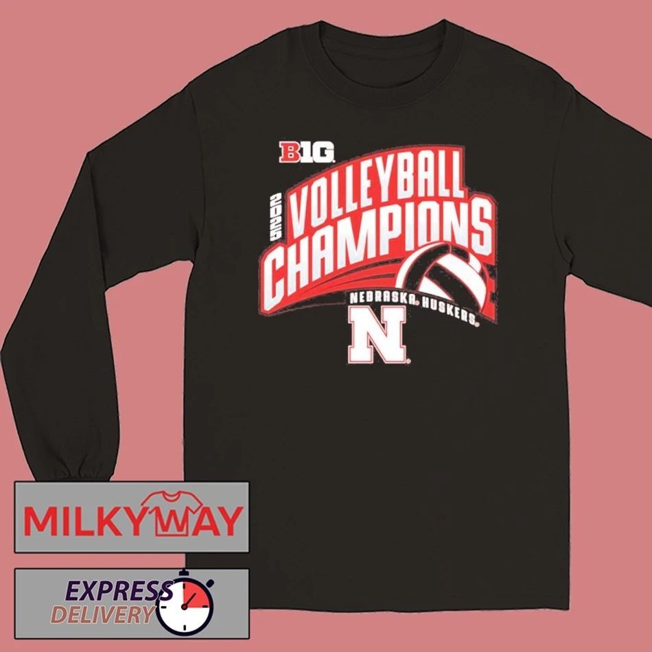 Nebraska Huskers 2025 Big 10 Women’s Volleyball Regular Season Champions Locker Room T-shirt