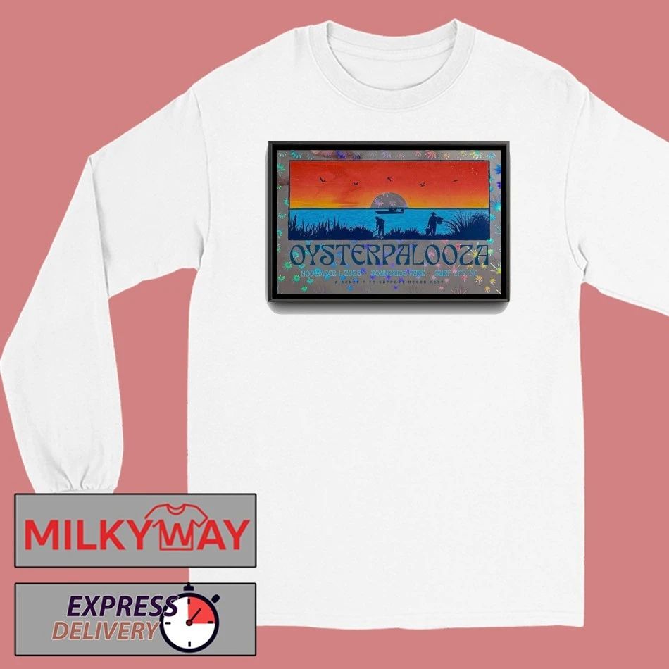 Surf City, NC 11.01.2025 Oysterpalooza Poster Foil shirt
