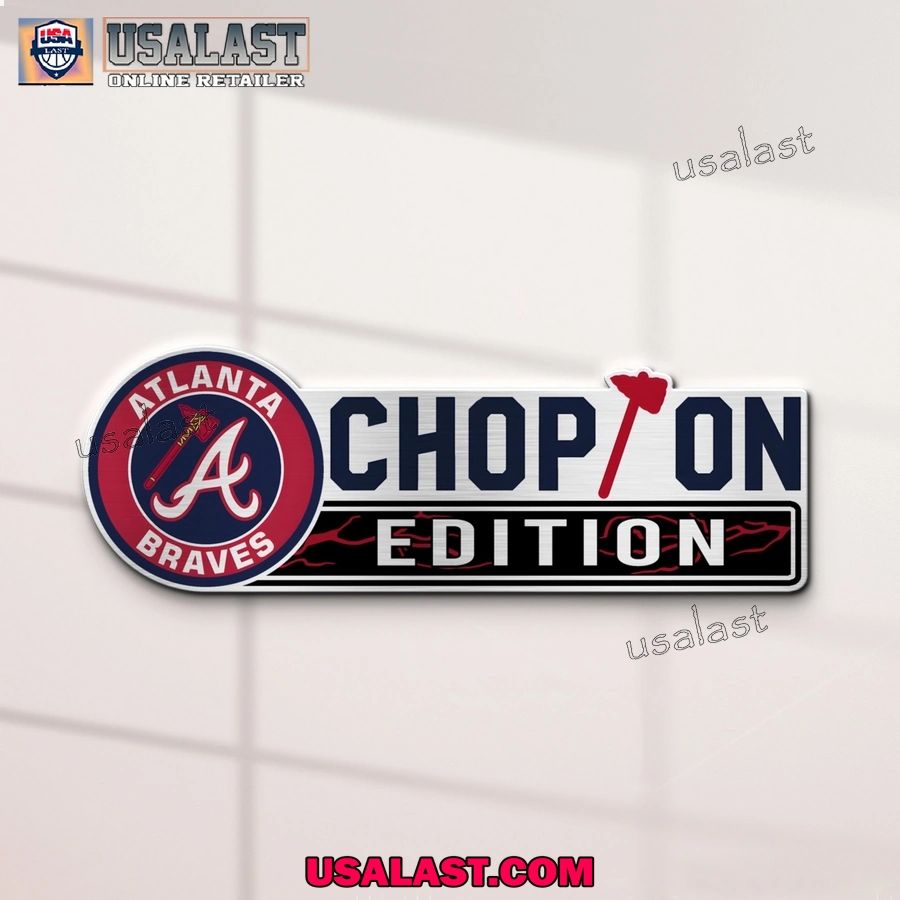 Atlanta Braves Edition Engraved Car Name Badge