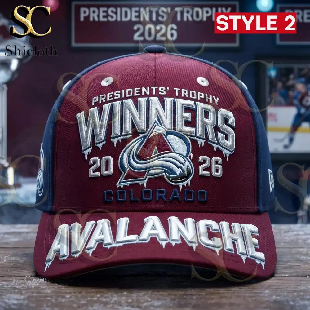 Colorado Avalanche Presidents’ Trophy Champions 2026 Cap