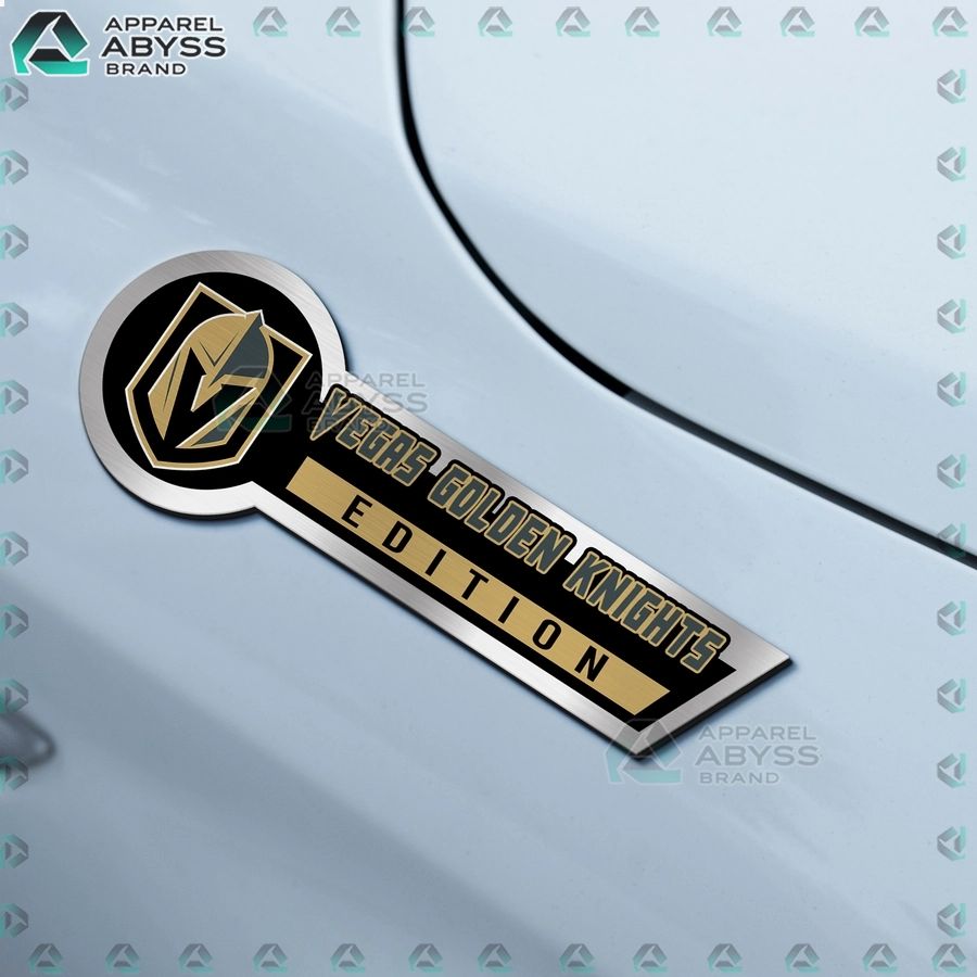Vegas Golden Knights Edition 3D Engraved Car Name Emblem