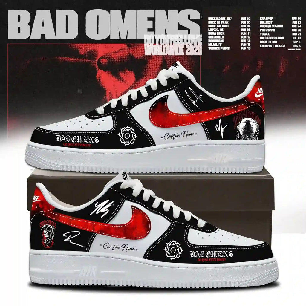 Bad Omens Do You Feel Love Worldwide 2026 Tour Air Force Shoes