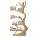 Handcrafted Vertical Wooden Bookcase – Rustic Floating Shelves & Unique Shelf Unit