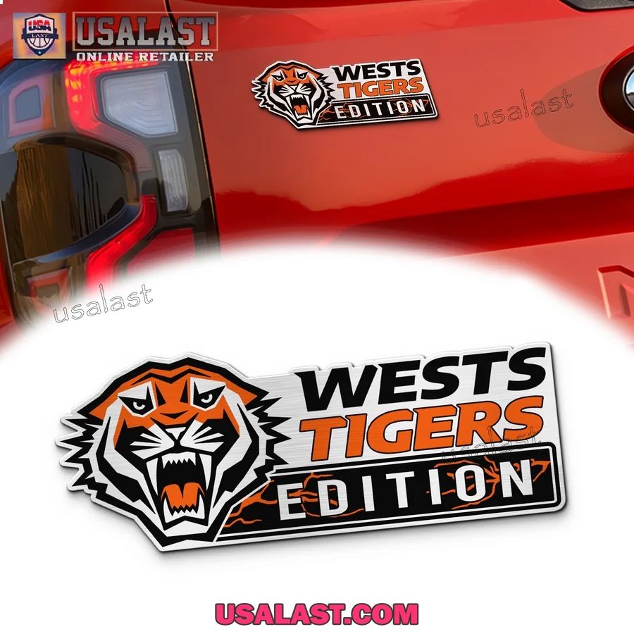 Wests Tigers Edition Custom 3D Car Badge Sticker