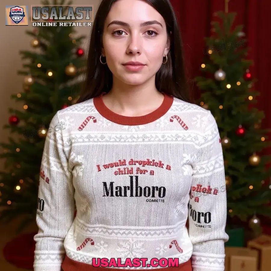 I Would Dropkick A Child For A Cigarette Christmas Ugly Sweater