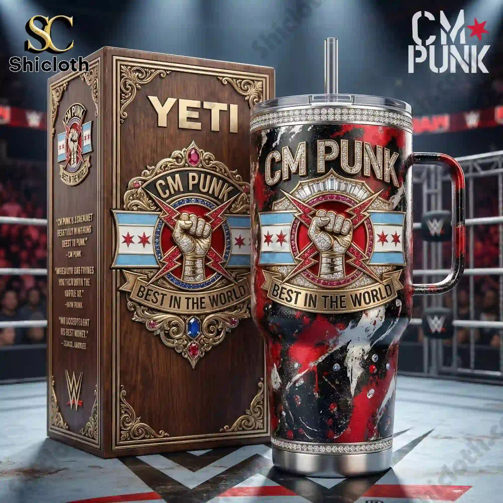 CM Punk Best in the World 40oz Tumbler With Handle