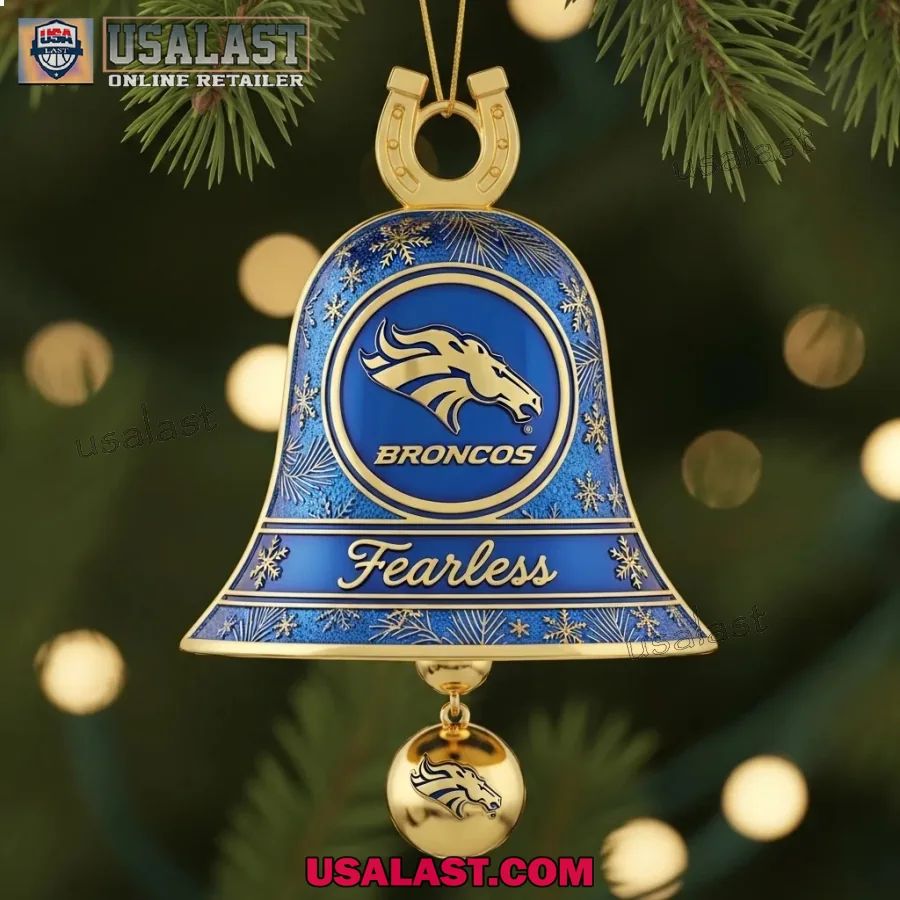 Boise State Broncos Christmas Bell Ornament
