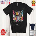 Custom Name Bunny's Favorite Waitress; Lovely Easter Leopard Bunnies Eggs Shirt