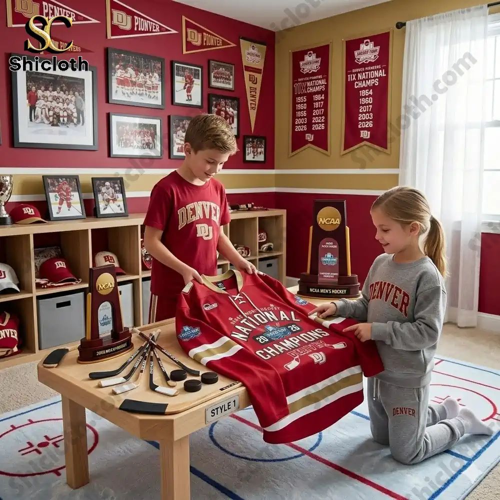 Denver Pioneers Men’s Hockey 2026 National Champions Hockey Jersey